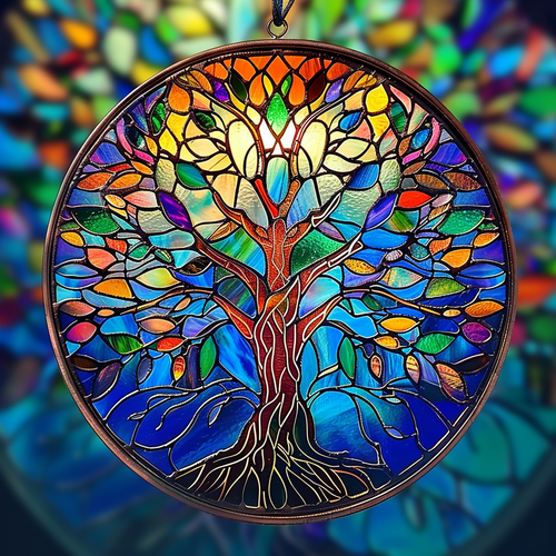 Tree Of Life XR2208029CL Stained Glass Suncatcher