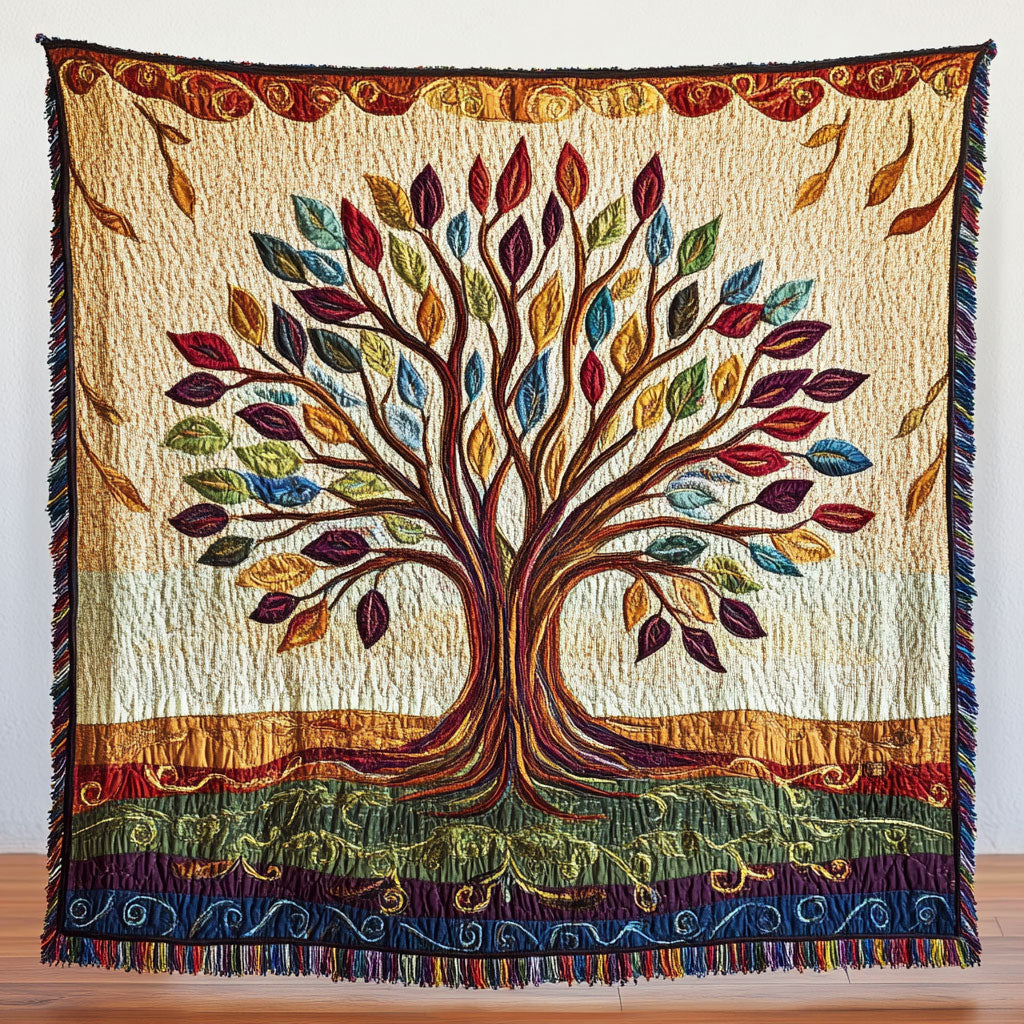 Tree of Life CW1901014CL Woven Throw Blanket