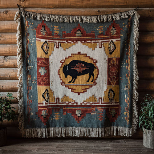 Tribal Buffalo CP2301012CL  Woven Throw Blanket