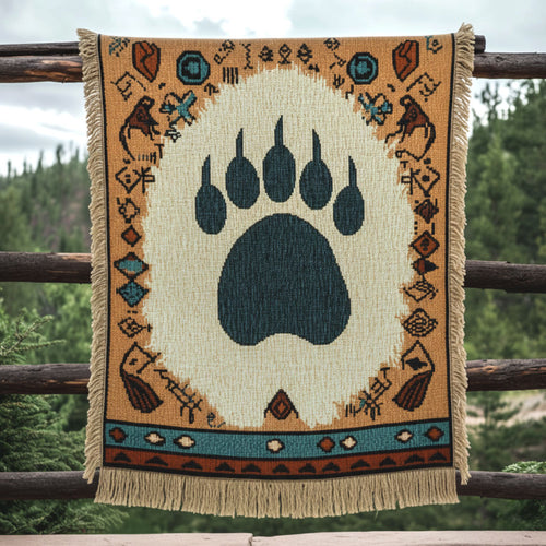 Tribal Bear WN2101025CL Woven Throw Blanket
