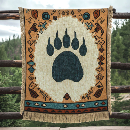Tribal Bear WN2101025CL Woven Throw Blanket