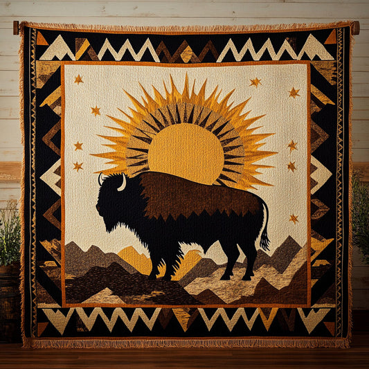 Tribal Bison CW2201008CL Woven Throw Blanket