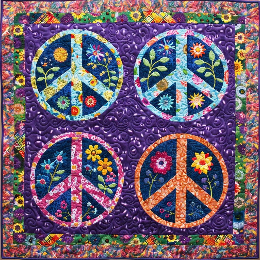Trippy Hippie Sign WJ0509025CL Quilt
