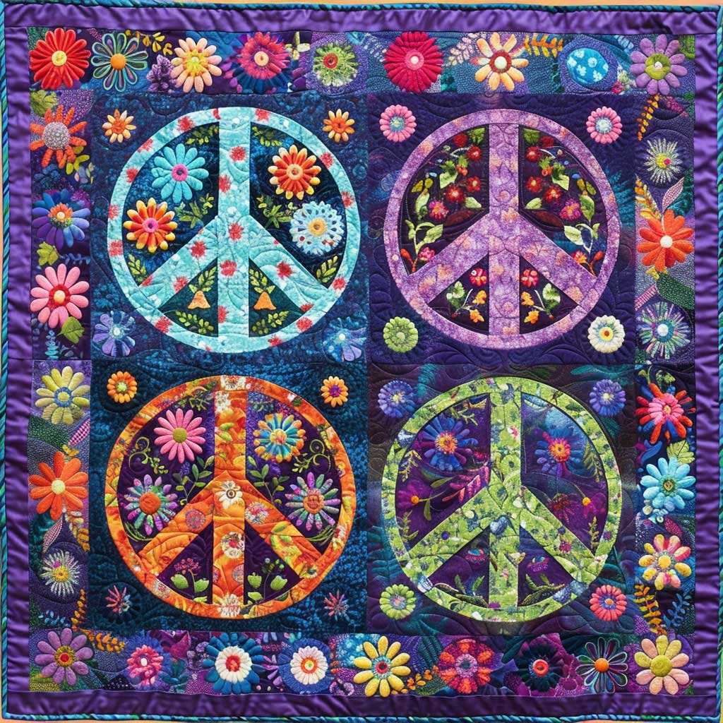 Trippy Hippie Sign WJ0509026CL Quilt