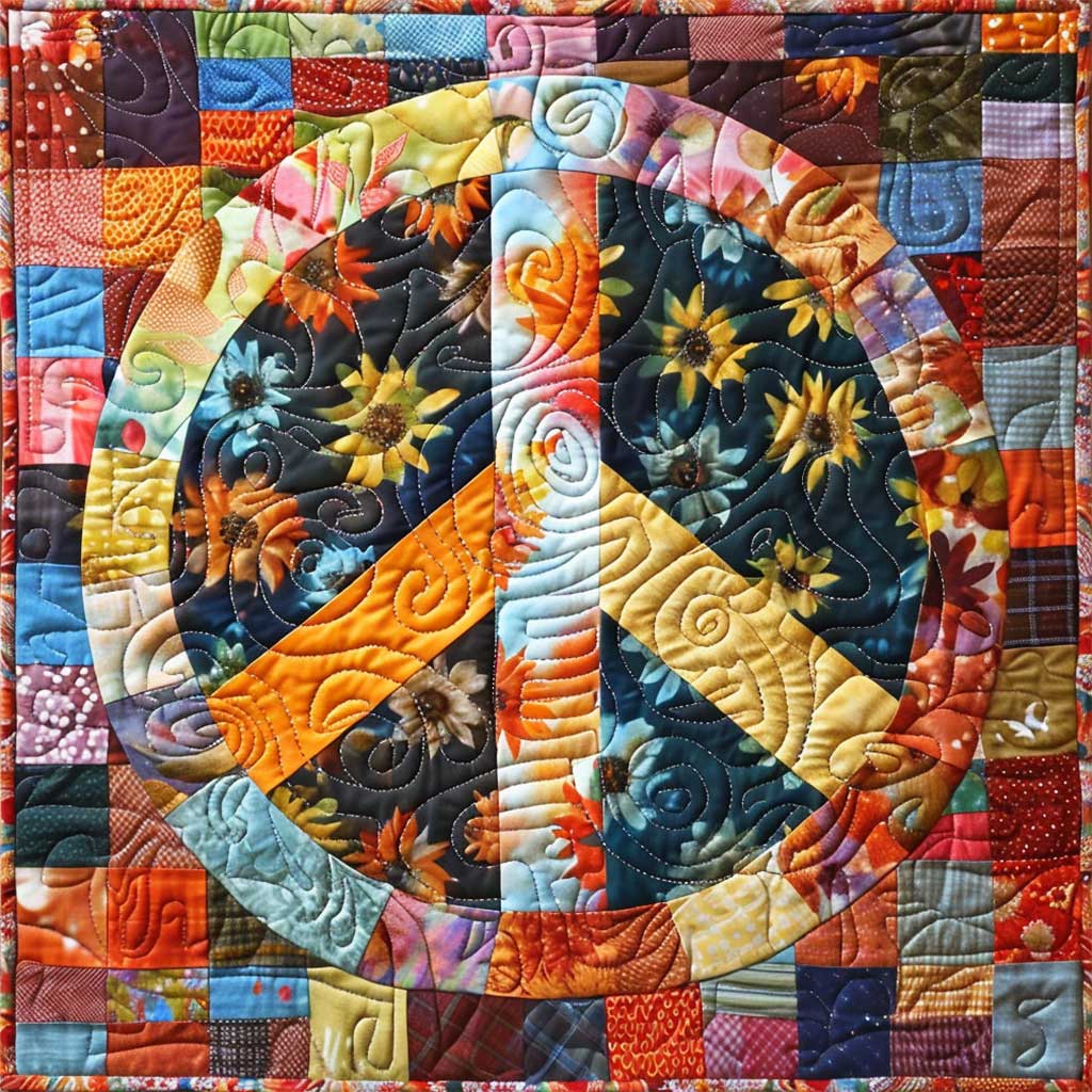 Trippy Hippie Sign WJ0808032CL Quilt