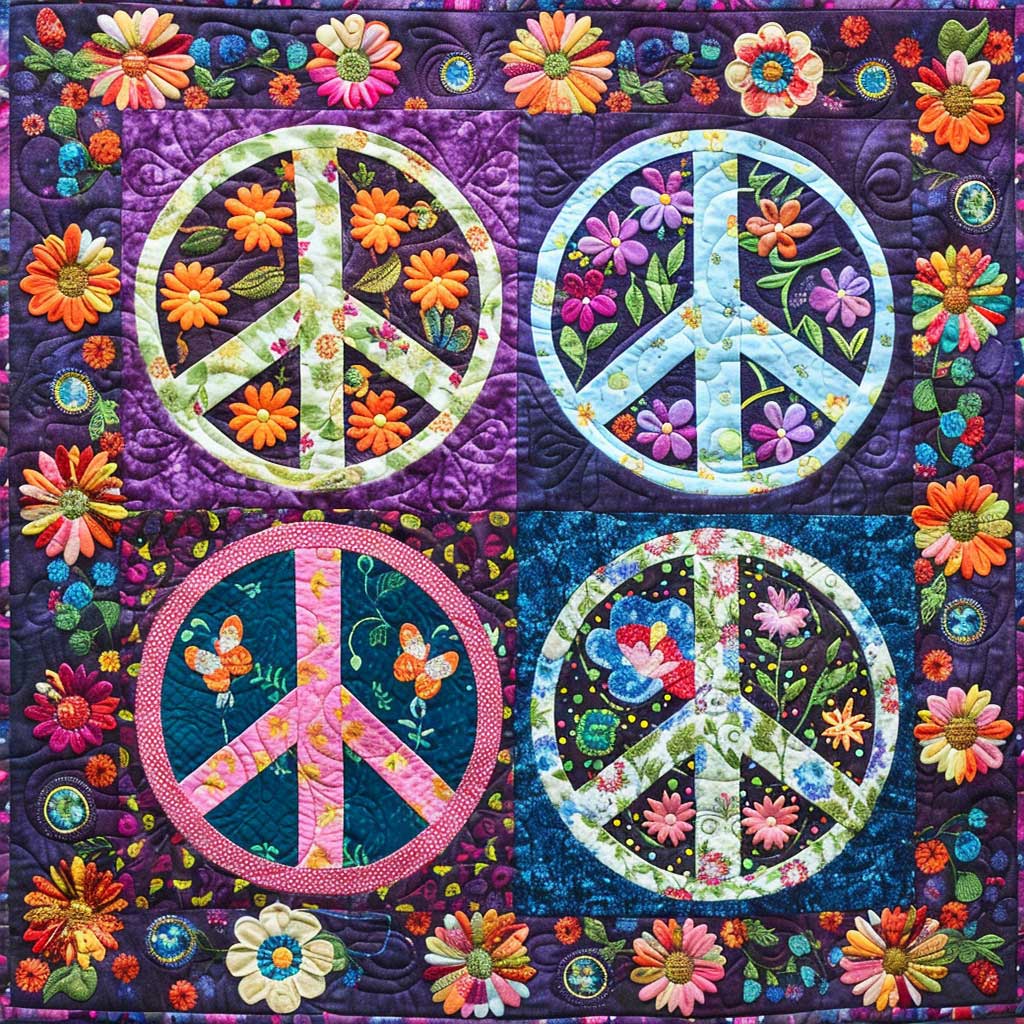 Trippy Hippie Sign WJ1308043CL Quilt