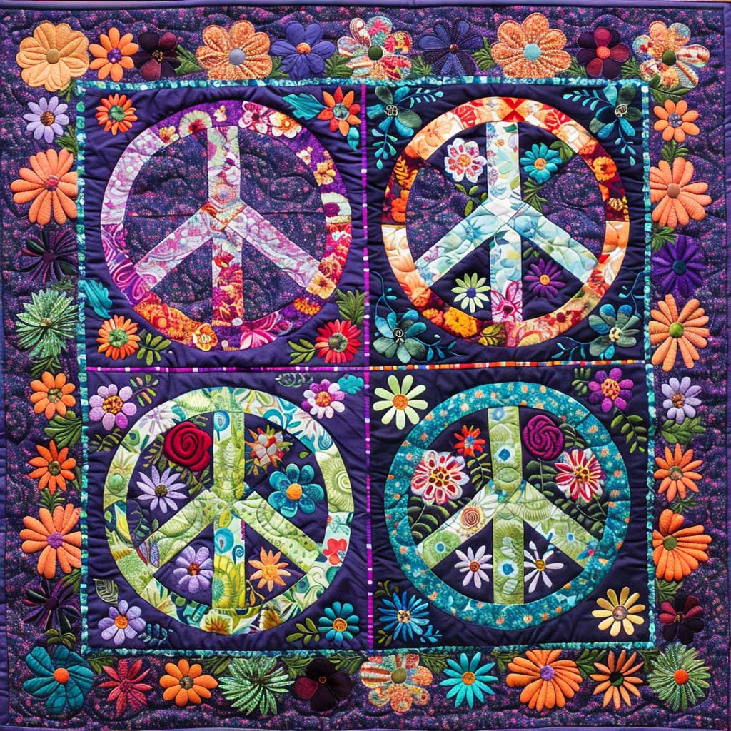 Trippy Hippie Sign WJ1308044CL Quilt