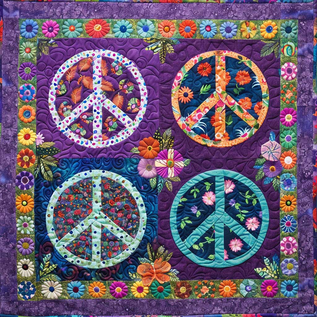 Trippy Hippie Sign WJ1908025CL Quilt