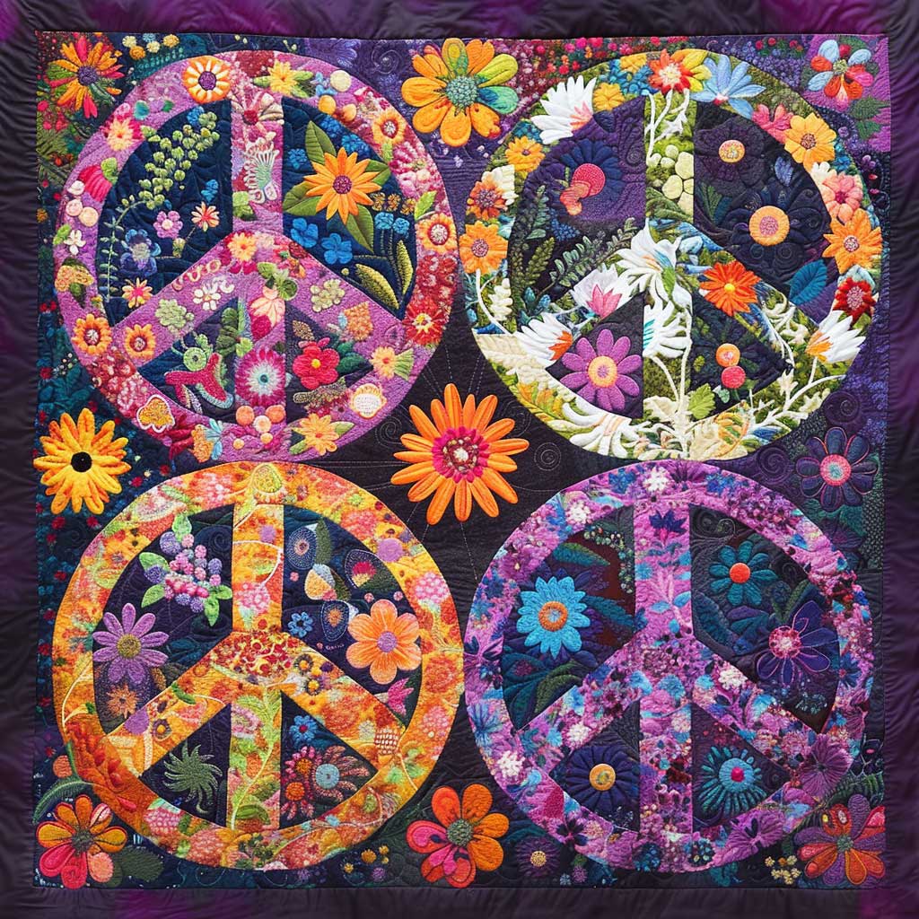 Trippy Hippie Sign WJ2408022CL Quilt