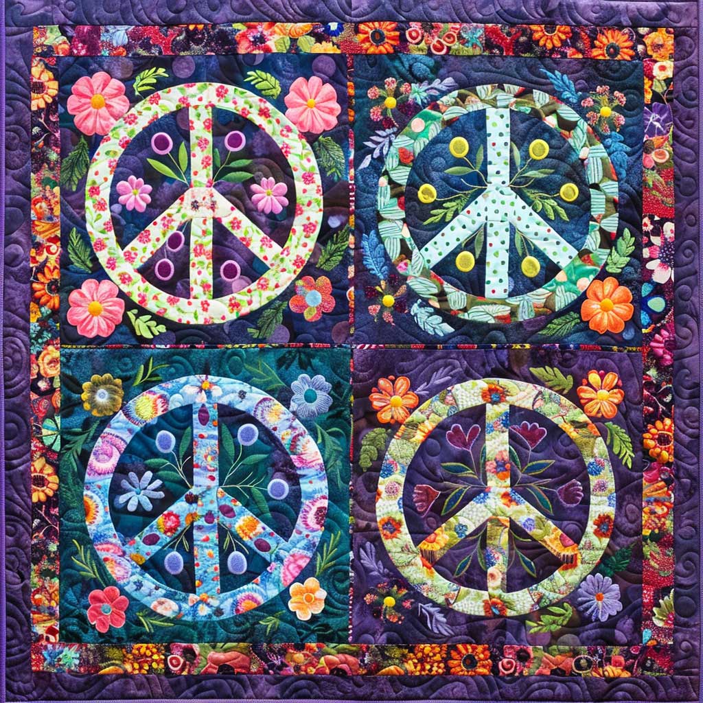 Trippy Hippie Sign WJ2408023CL Quilt