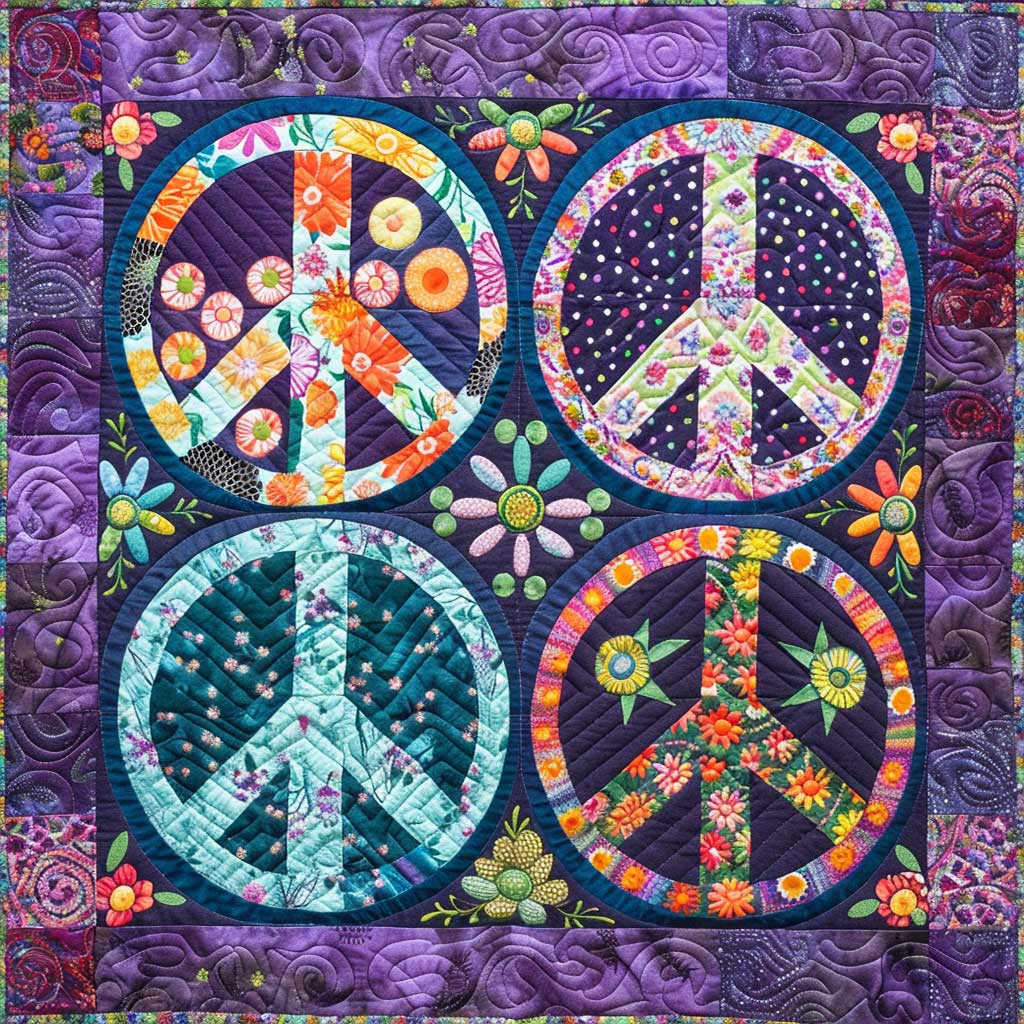 Trippy Hippie Sign WJ2708026CL Quilt