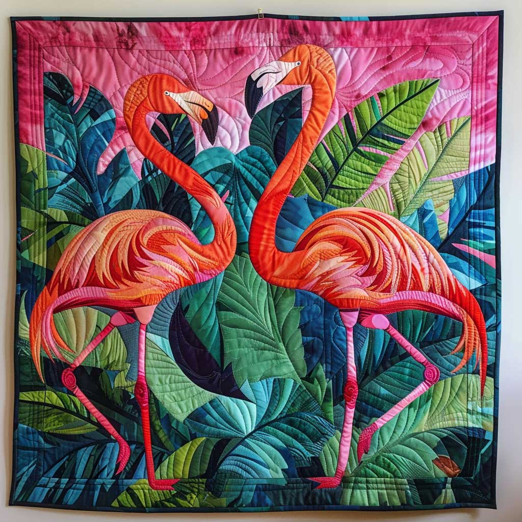 Tropical Flamingo WJ0509027CL Quilt