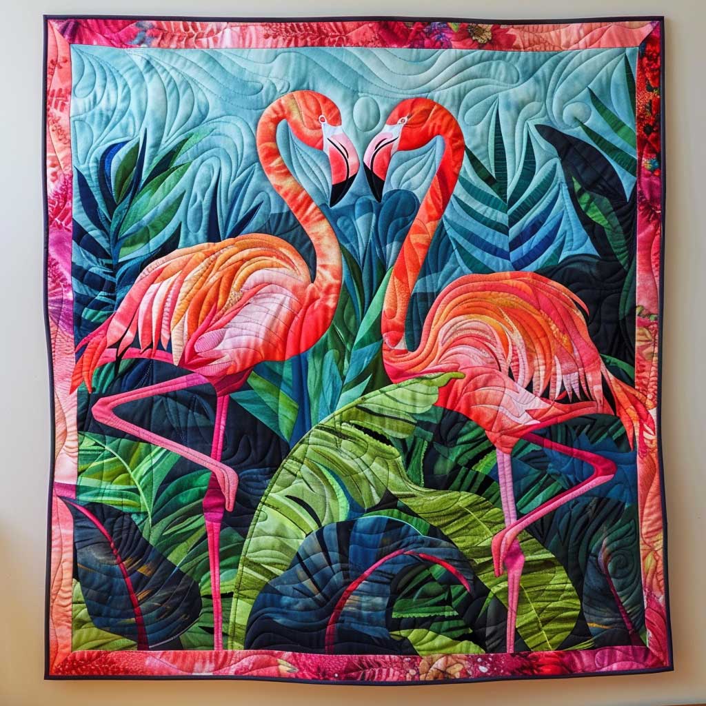 Tropical Flamingo WJ1908026CL Quilt