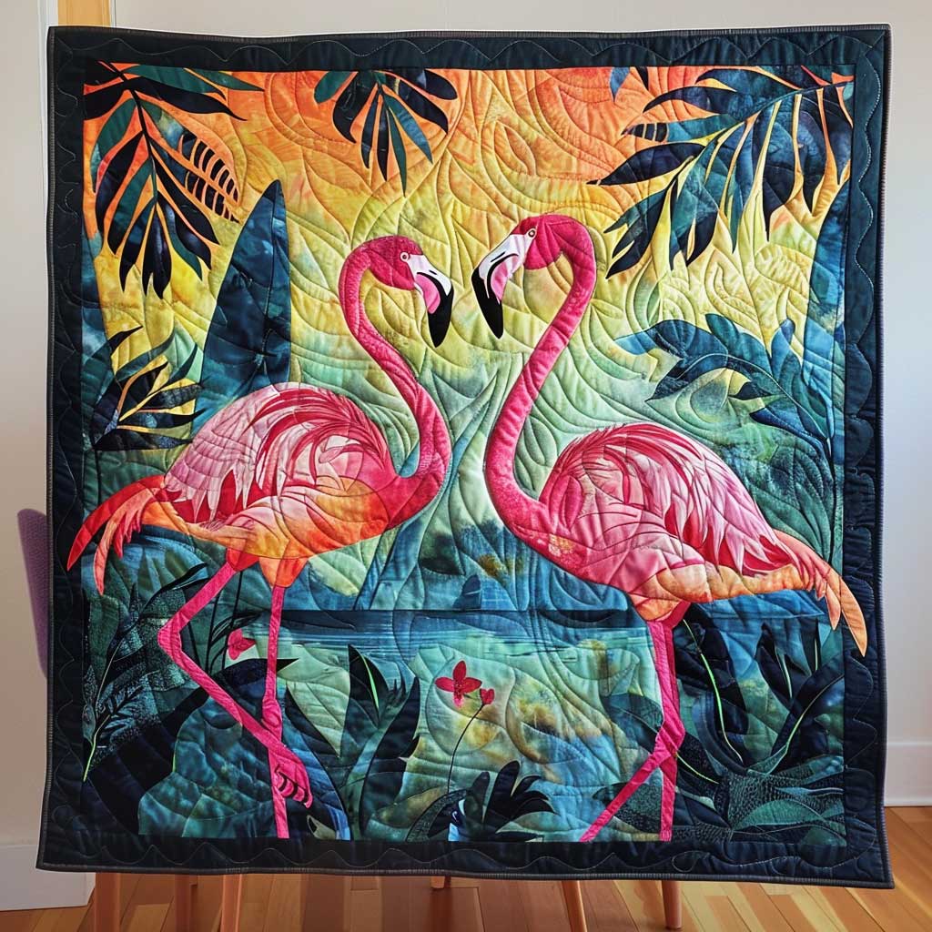 Tropical Flamingo WJ2408024CL Quilt