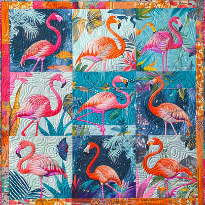 Tropical Flamingos WM2308060CL Quilt
