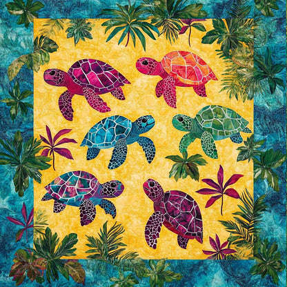 Tropical Turtles WM0308022CL Quilt