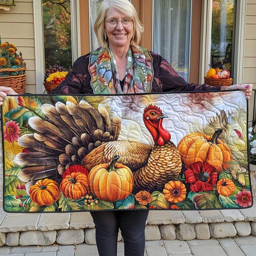 Turkey Feast WP0509047CL Quilted Table Runner