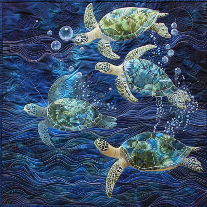 Turtle Parade WM2808052CL Quilt