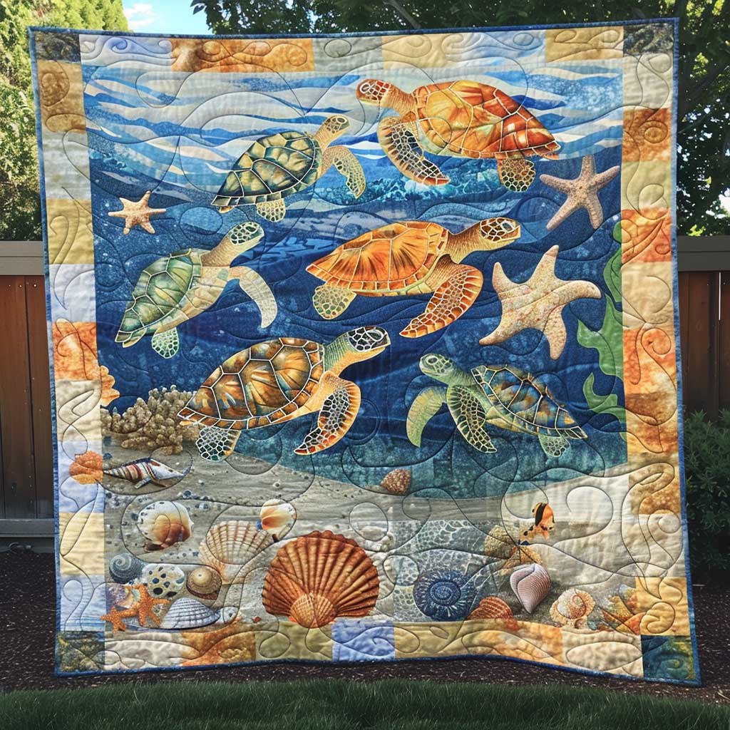 Turtle Under The Sea WJ0908031CL Quilt