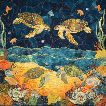 Turtle Under The Sea WJ1508022CL Quilt