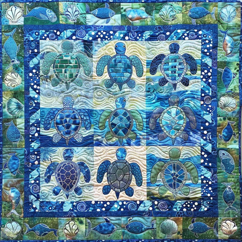 Turtles WM0808028CL Quilt