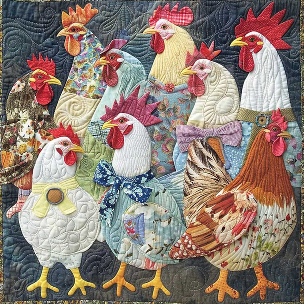 Type Of Chickens WM3008011CL Quilt