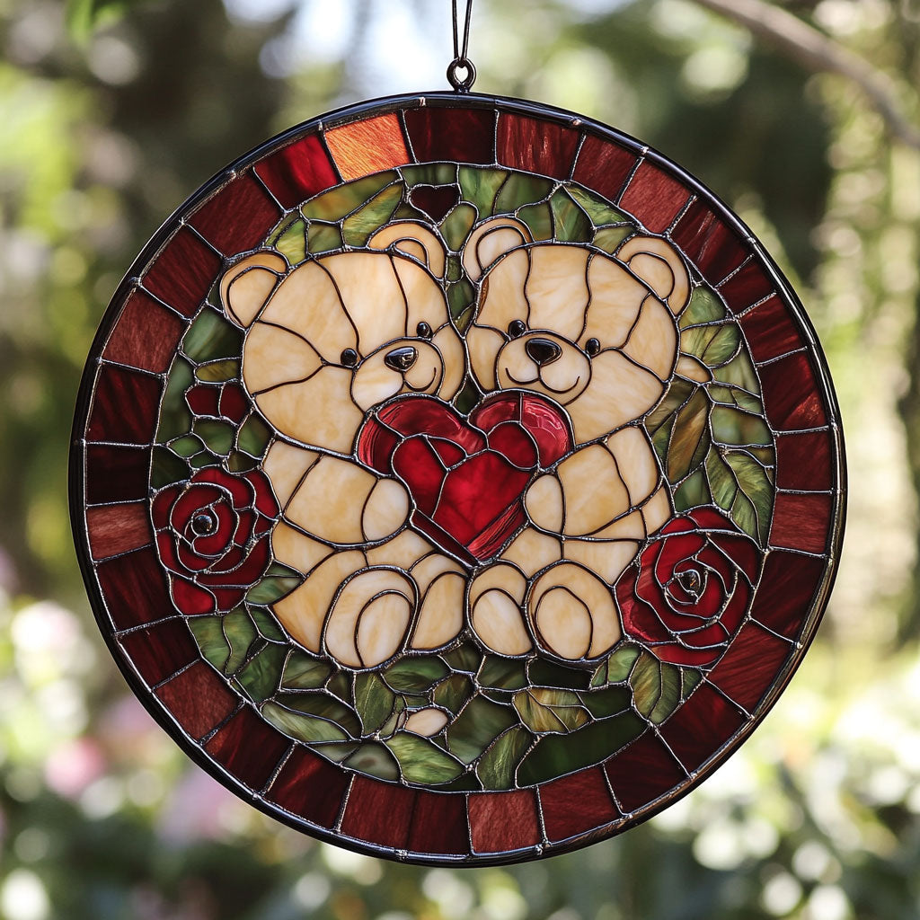 Valentine Teddy Bear WX1002116CL Suncatcher