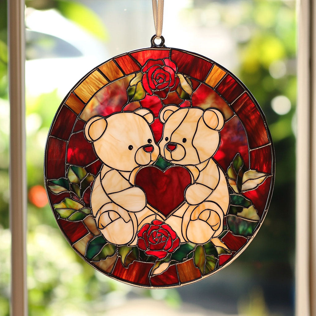 Valentine Teddy Bear WX1002117CL Suncatcher