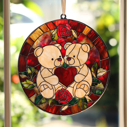 Valentine Teddy Bear WX1002117CL Suncatcher