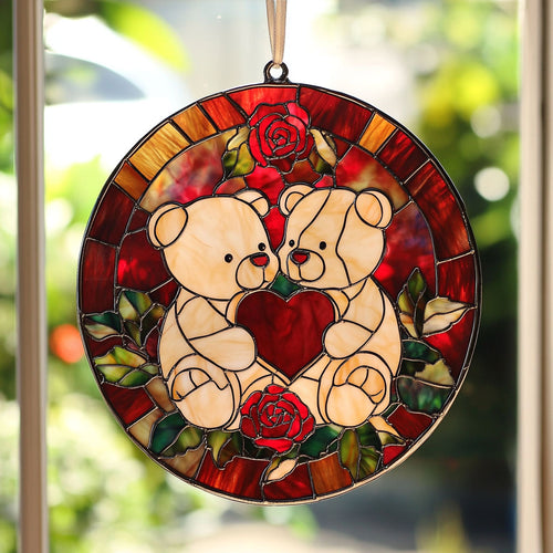 Valentine Teddy Bear WX1002117CL Suncatcher