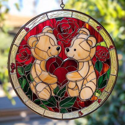 Valentine Teddy Bear WX1002118CL Suncatcher
