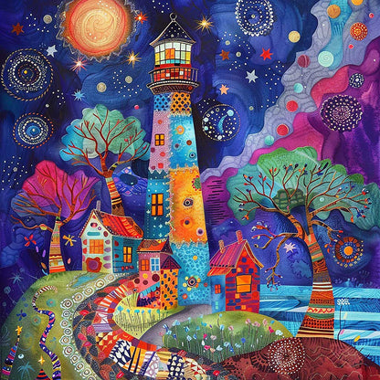 Vibrant Night And Tower WM0909003CL Quilt