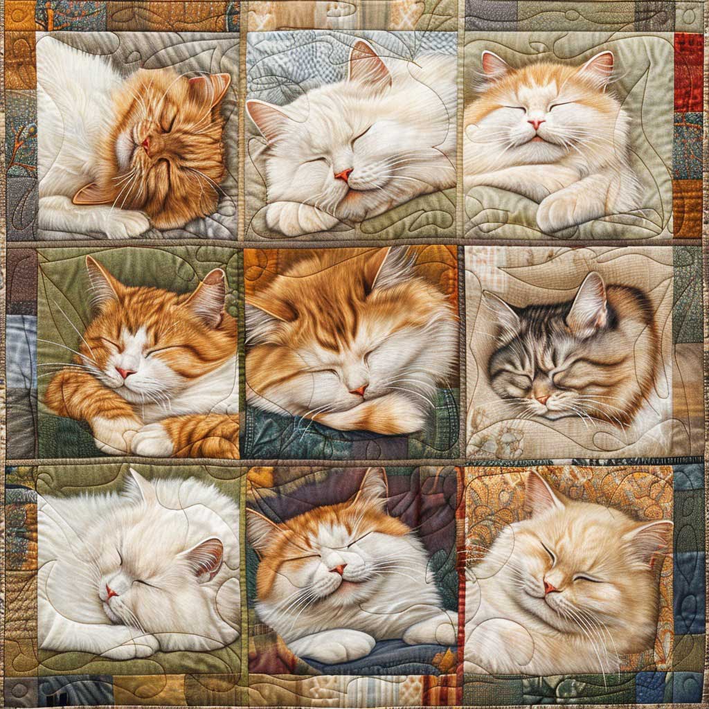 Warm Cuddle Cats WM1908009CL Quilt