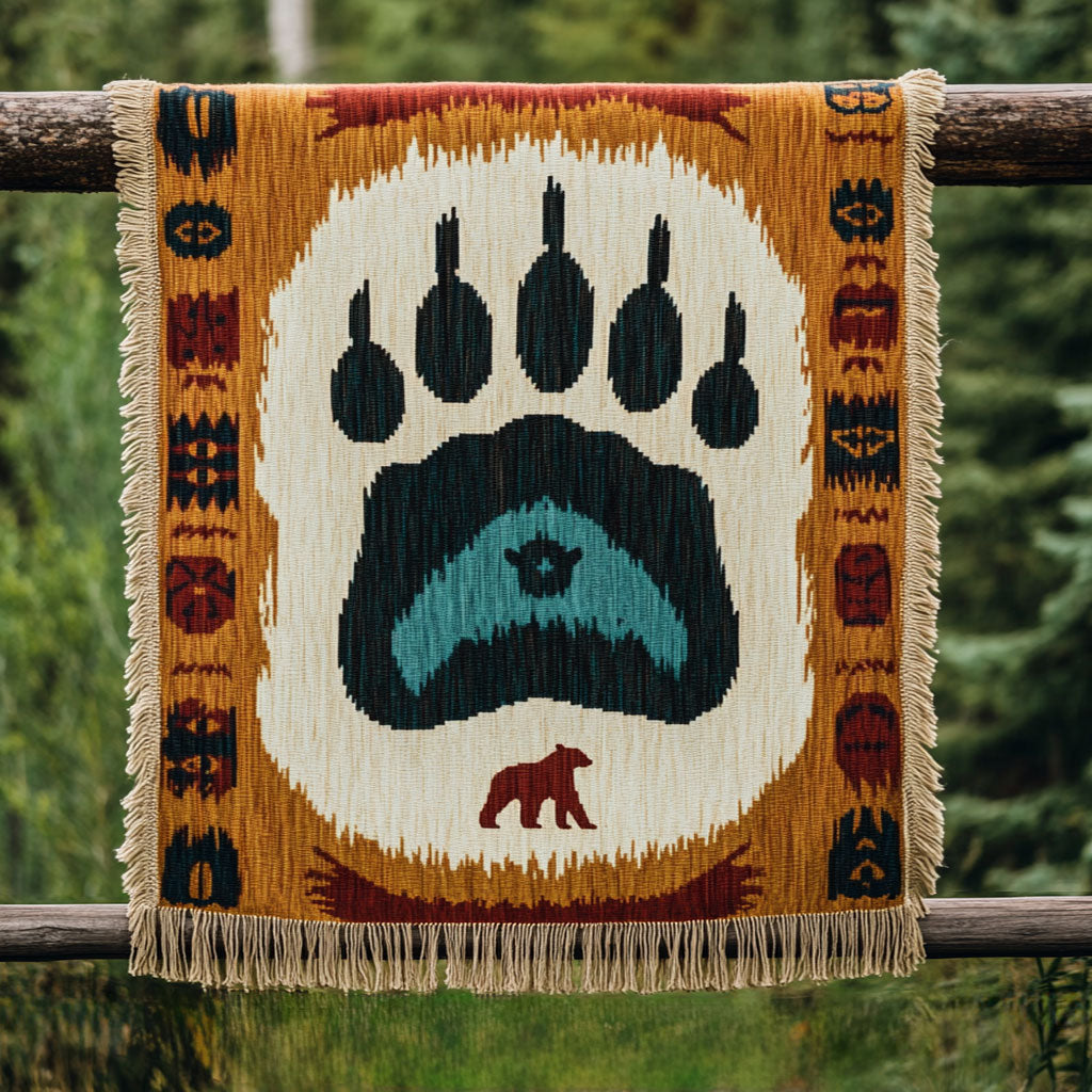 Warpath Bear WN2101027CL Woven Throw Blanket