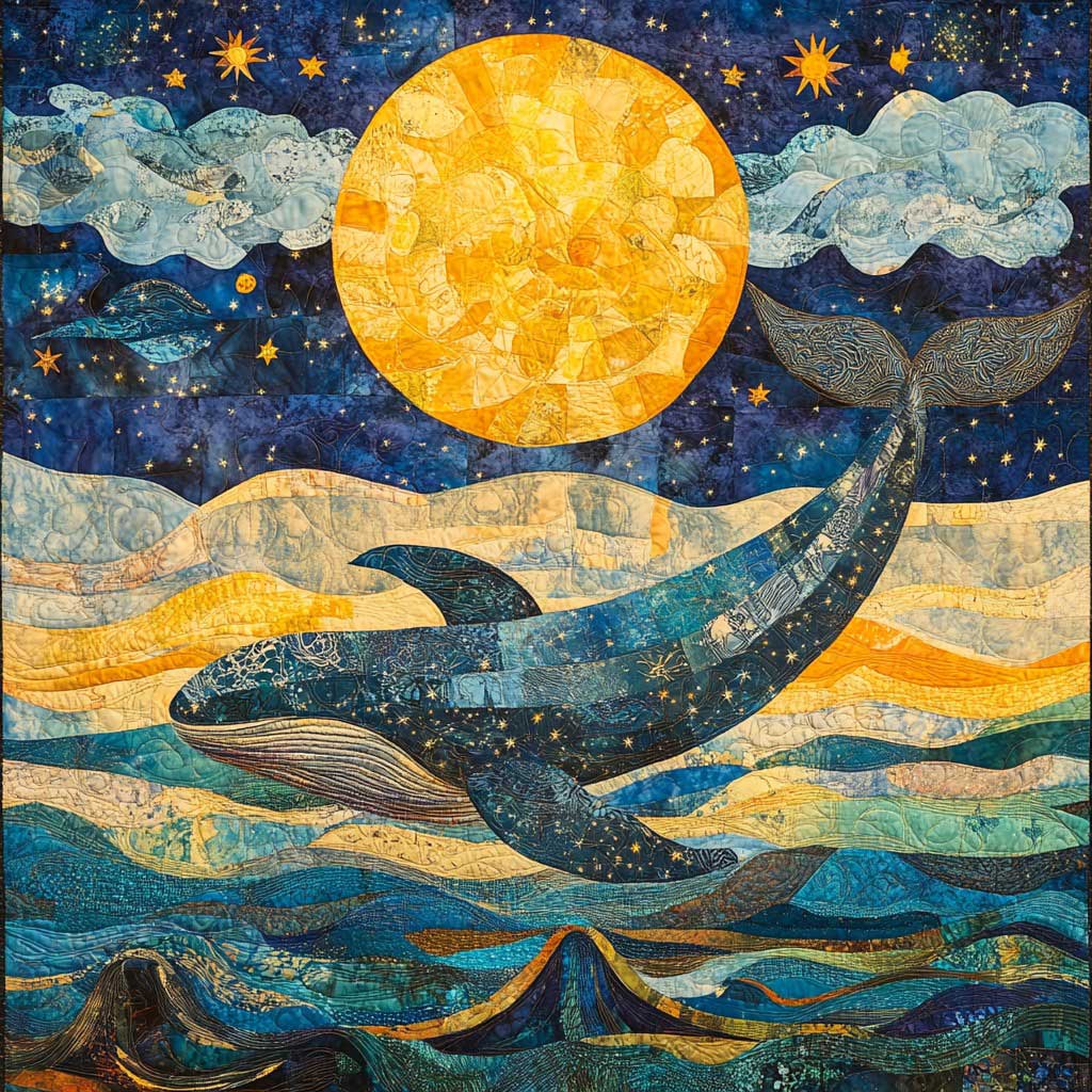 Whale In Sky Night WM0508012CL Quilt