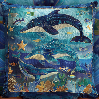 Whales' Echoes WN1408007CL Quilt Pillow Case