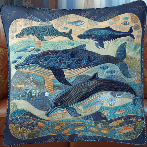 Whales' Odyssey WN1408006CL Quilt Pillow Case