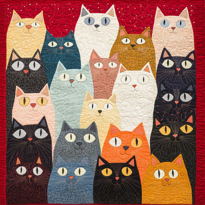 Whimsical Cat WJ0708034CL Quilt