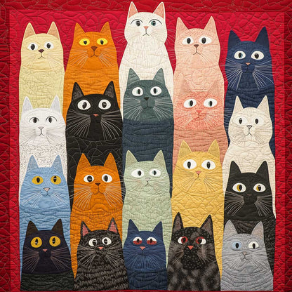 Whimsical Cat WJ0708036CL Quilt