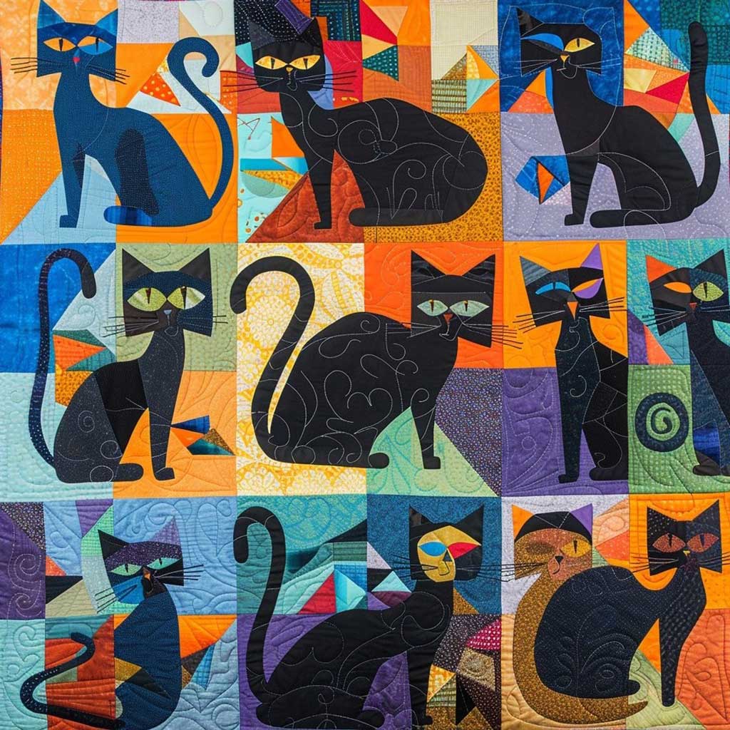 Whimsical Cats WM0508028CL Quilt