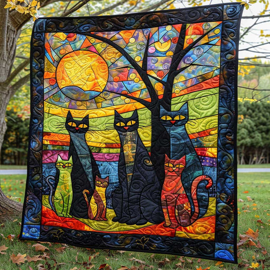 Whimsy Cat Family WJ1709028CL Quilt