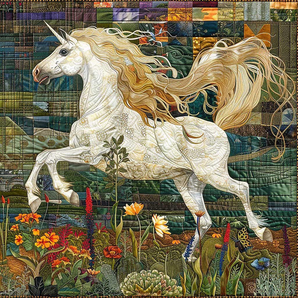 White Running Horse WM1008009CL Quilt