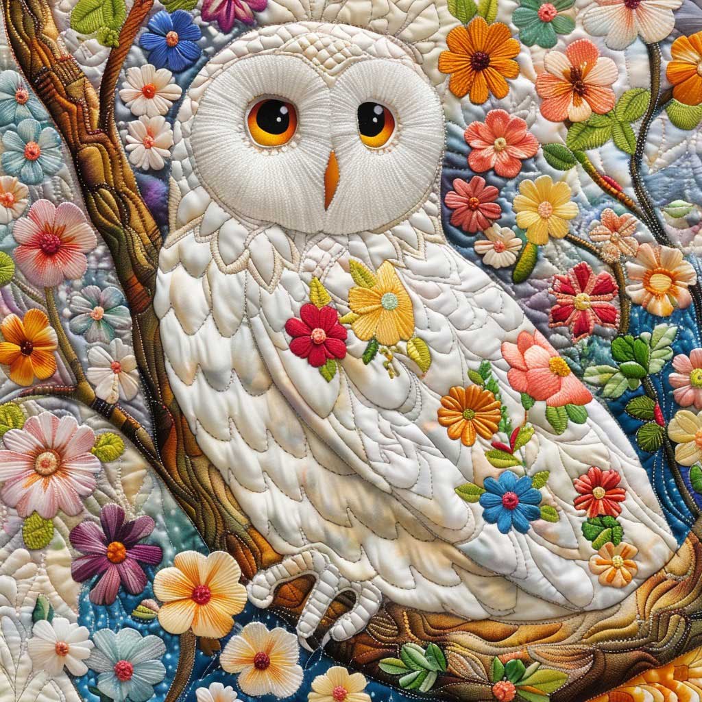 White Srping Owl WM2308063CL Quilt