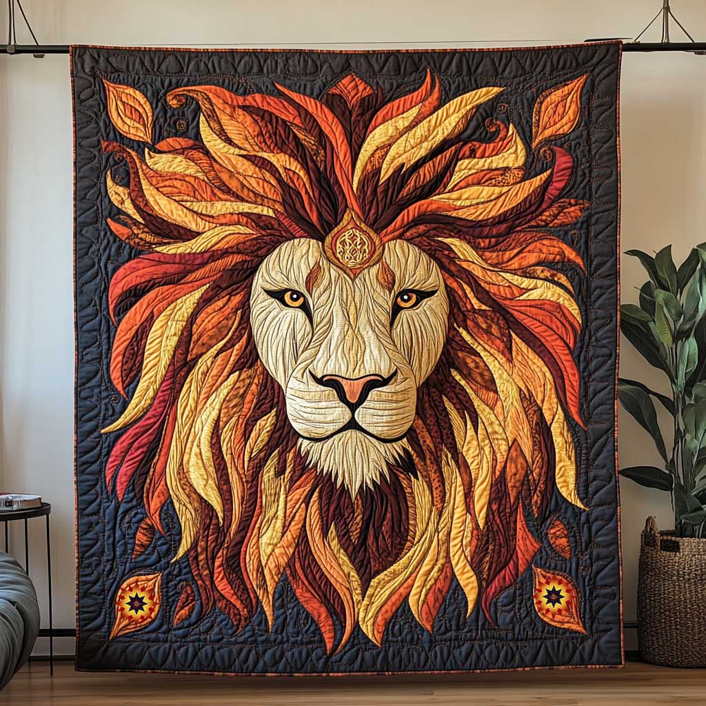 Wild Lion Portrait WP2211049CL Quilt