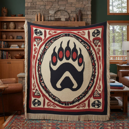 Wild Mark Bear WN2101028CL Woven Throw Blanket