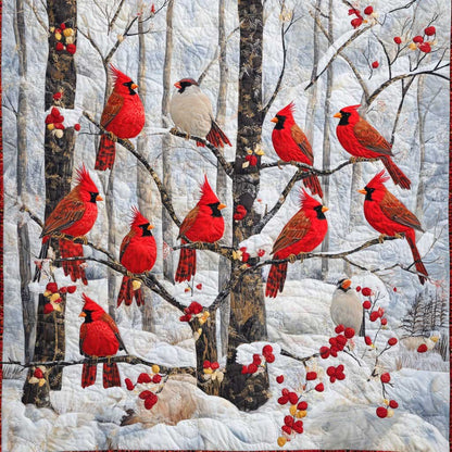 Winter Cardinals WM3107001CL Quilt