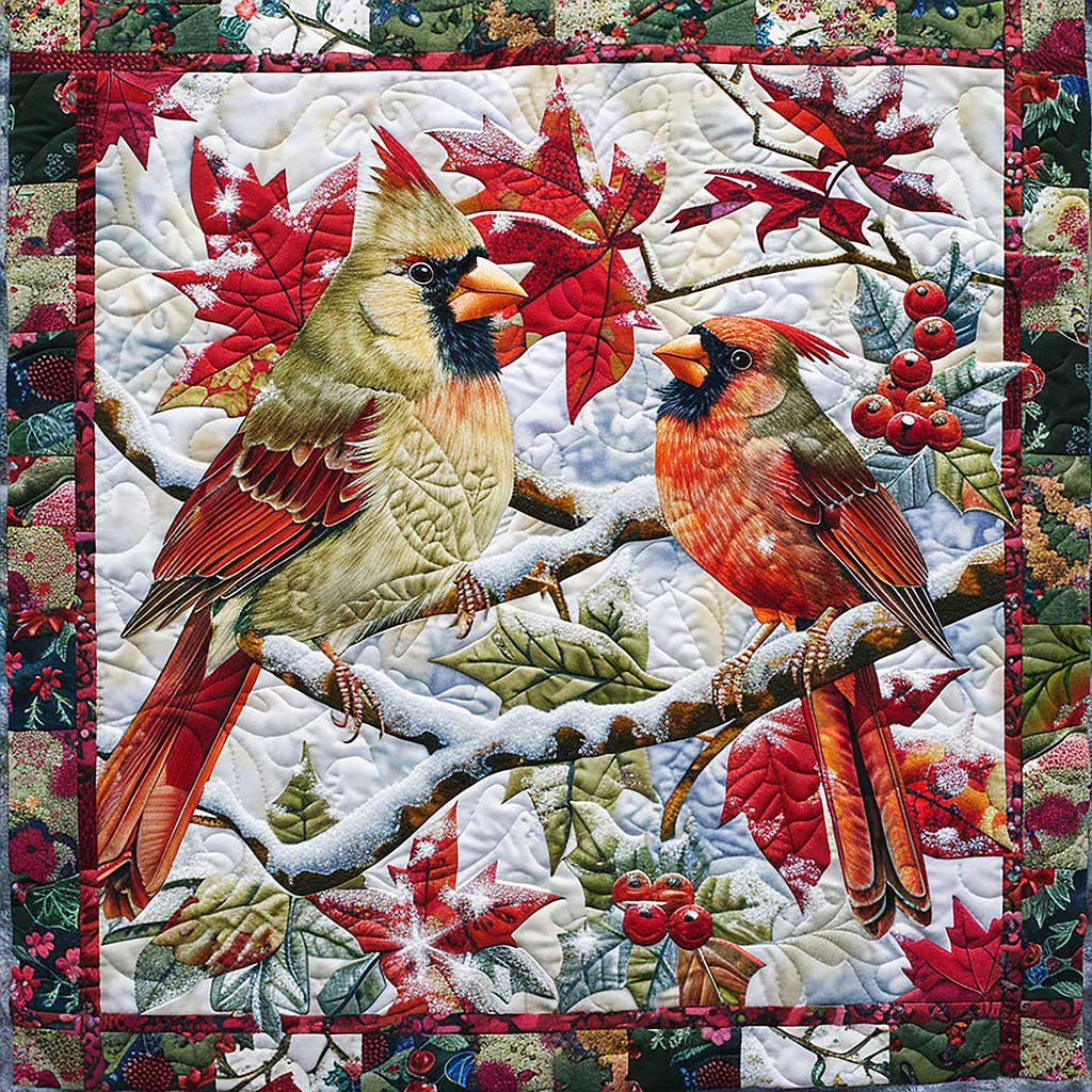 Winter Cardinals WM1308016CL Quilt