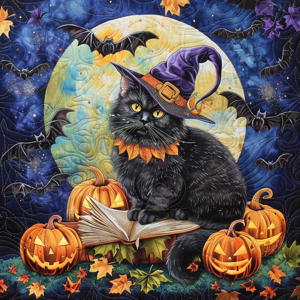 Witch Black Cat WM2908012CL Quilt