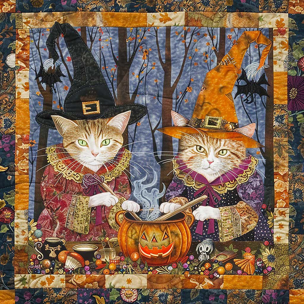 Witch Cat Dinner WM1408007CL Quilt