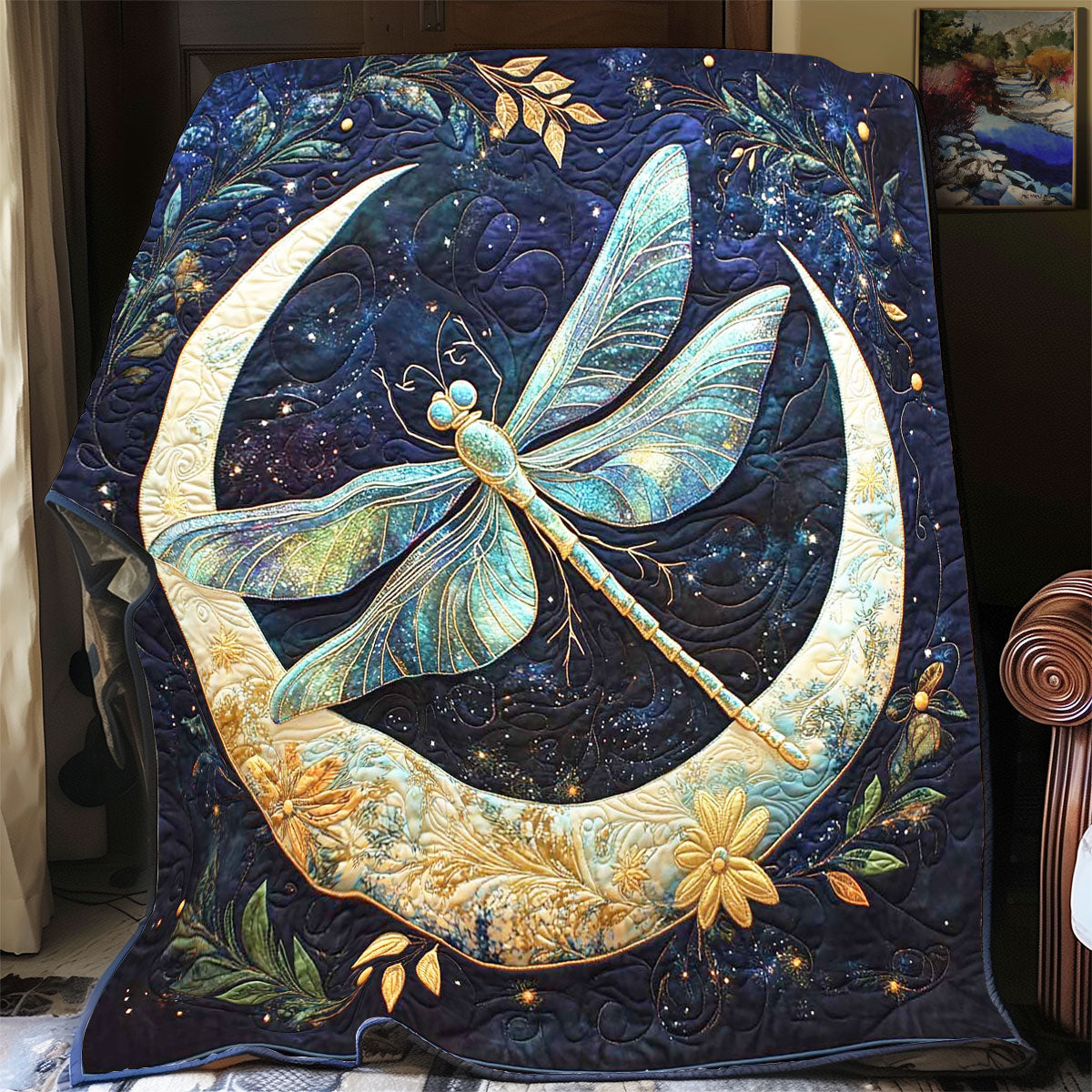 Dragonfly Celestial Moon WP3012009CL Quilt